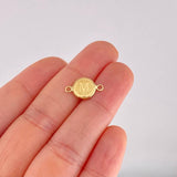 Herraje Circulo Letra M 0.4g / 1/2 in Oro Amarillo 18K