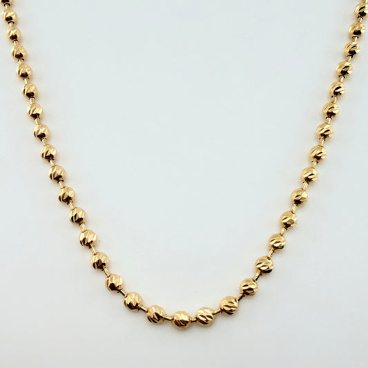 Cadena Militar 22.6gr / 23 1/2 in / 3.8mm Oro Amarillo +3 18K ©