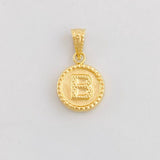Dije Circulo Letra B 0.6g / 3/4 in Oro Amarillo 18K