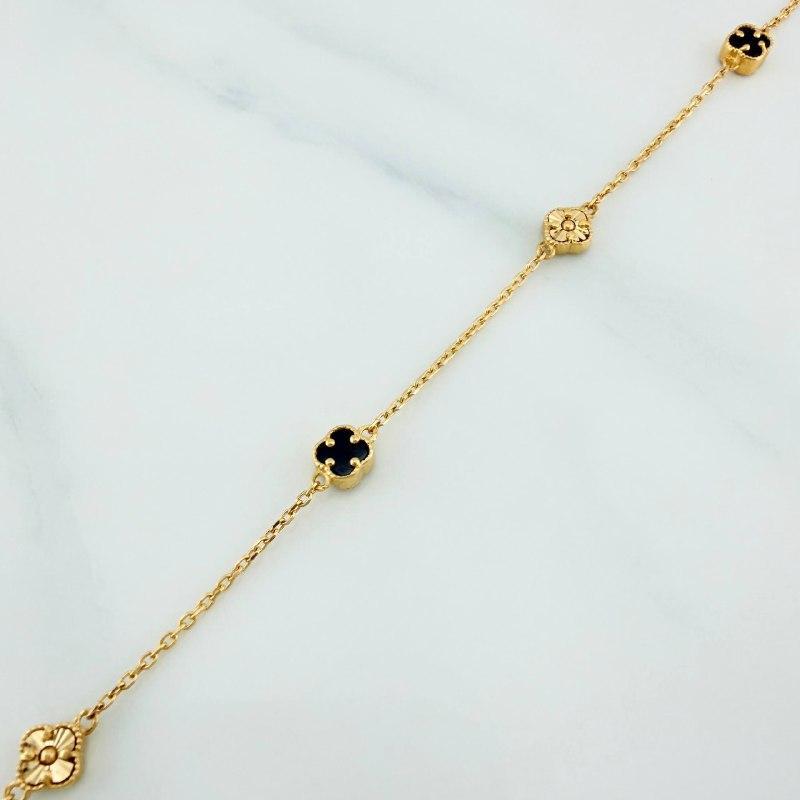 Clover Bracelet Classic Link 2.6 g / 8 1/4 in / 4.8 mm Yellow Gold 18K