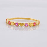 Interspersed Heart Ring 1.25g / T6 Yellow Gold 18K
