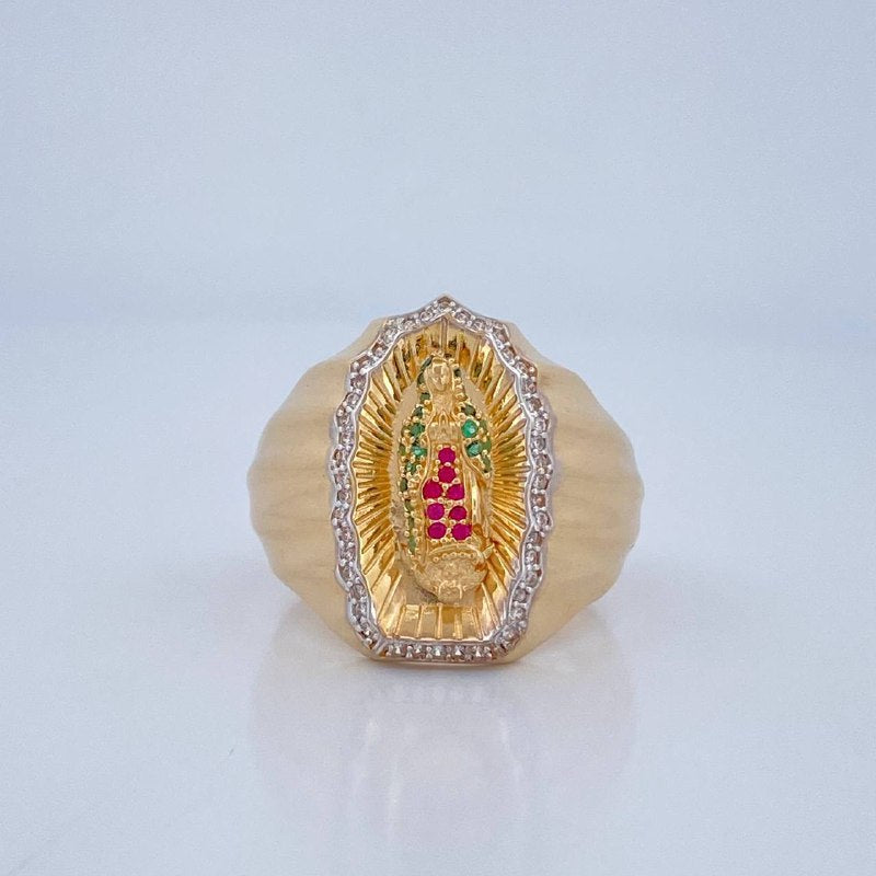 Virgin Guadalupe Ring 11gr / Size 12.5 / 18K Gold $