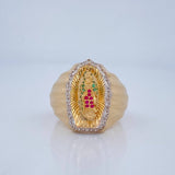 Virgin Guadalupe Ring 11gr / Size 12.5 / 18K Gold $