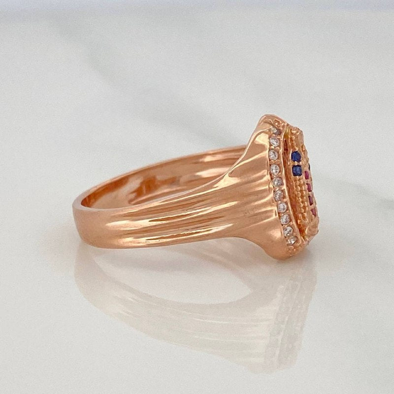 Our Lady of Guadalupe Ring 4.2 g / T8 3/4 18K Rose Gold