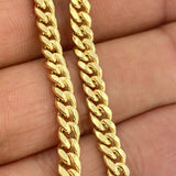 Cadena Cubana 10.05gr / 24 1/4 in / 4.45mm Oro Amarillo +1 14K Italy $