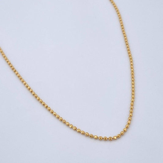 Cadena Militar 1.9gr / 45.5cm / Oro Amarillo +3 18K $