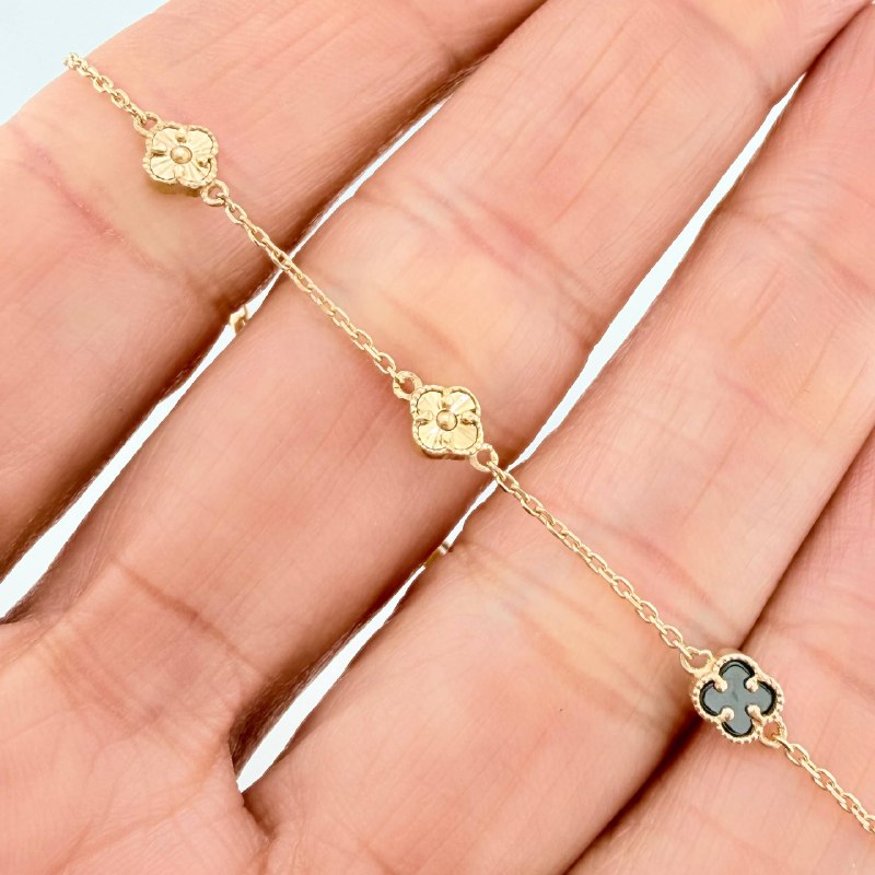 Clover Bracelet Classic Link 3.1 g / 8 1/4 in / 4.7 mm 18K Yellow Gold