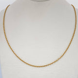 Cadena Aro Seguido 2.8gr / 45.5cm / Dos Oros Amarillo Blanco +3 18K $