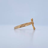 Cross Ring 1.7gr / Size 7 / 18K Yellow Gold &