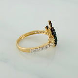 Anillo Corazon Devil 2.55gr / T6 / 3/4 in / Tres Oros 18K $