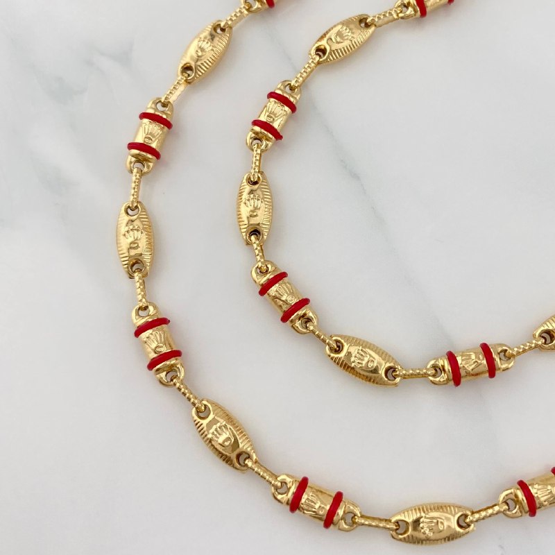 Rustic Chain Crown 15.05 g / 24 1/2 in / 3.8 mm 18K Yellow Gold