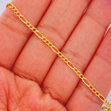 Figaro Bracelet 1.2gr / 7 3/4 in / 18K Gold +1 $