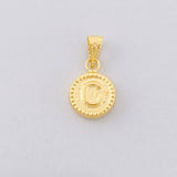 Pendant Circle Letter C 0.4g / 1/2 in 18K Yellow Gold