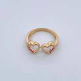 Anillo Corazones Juntos 2.5gr / T7 / Oro 18K &