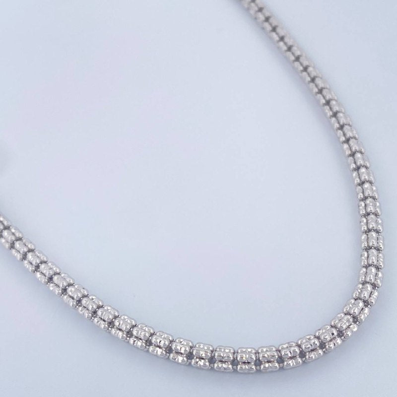Cadena Ice 19.35gr / 24 1/4 in / Oro Blanco +4 14K Italy $