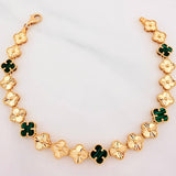Pulso Trebol Diamantado 8.35 g / 7 in / 7.25 mm Oro Amarillo 18K