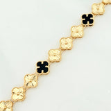 Clover Bracelet Diamond Cut 8.9 g / 7 in / 7.2 mm 18K Yellow Gold