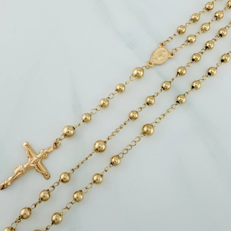 Rosario Virgen Milagrosa 10.55gr / 15 1/2 in / Oro Amarillo 18K %
