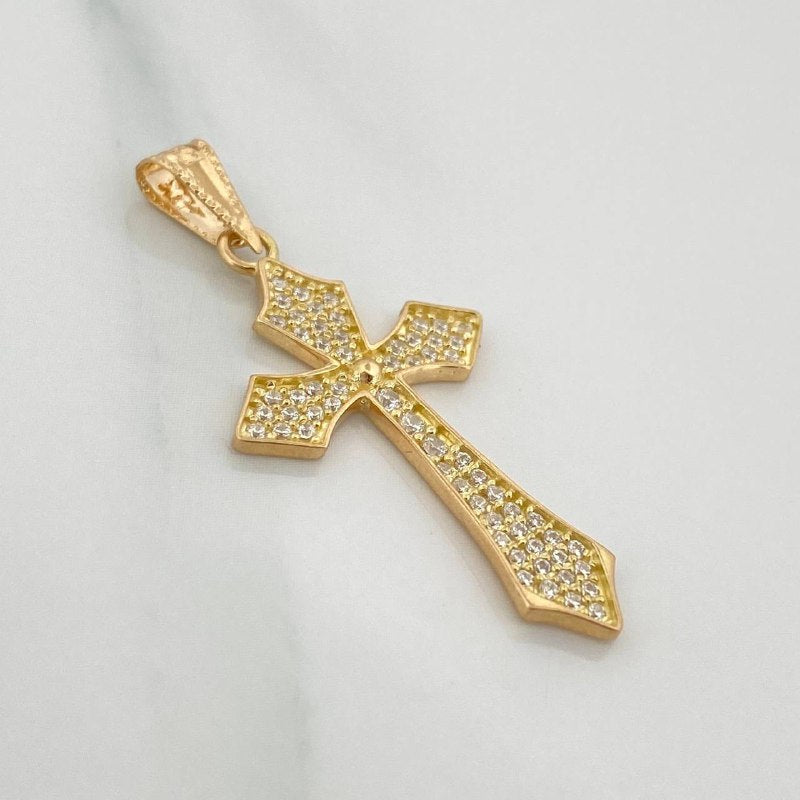 Dije Cruz Gotica 2.05gr / 1 1/2 in / Oro Amarillo 18K &