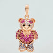 Dije Oso Articulado 11.25 g / 1 1/2 in Oro Rosa 18K