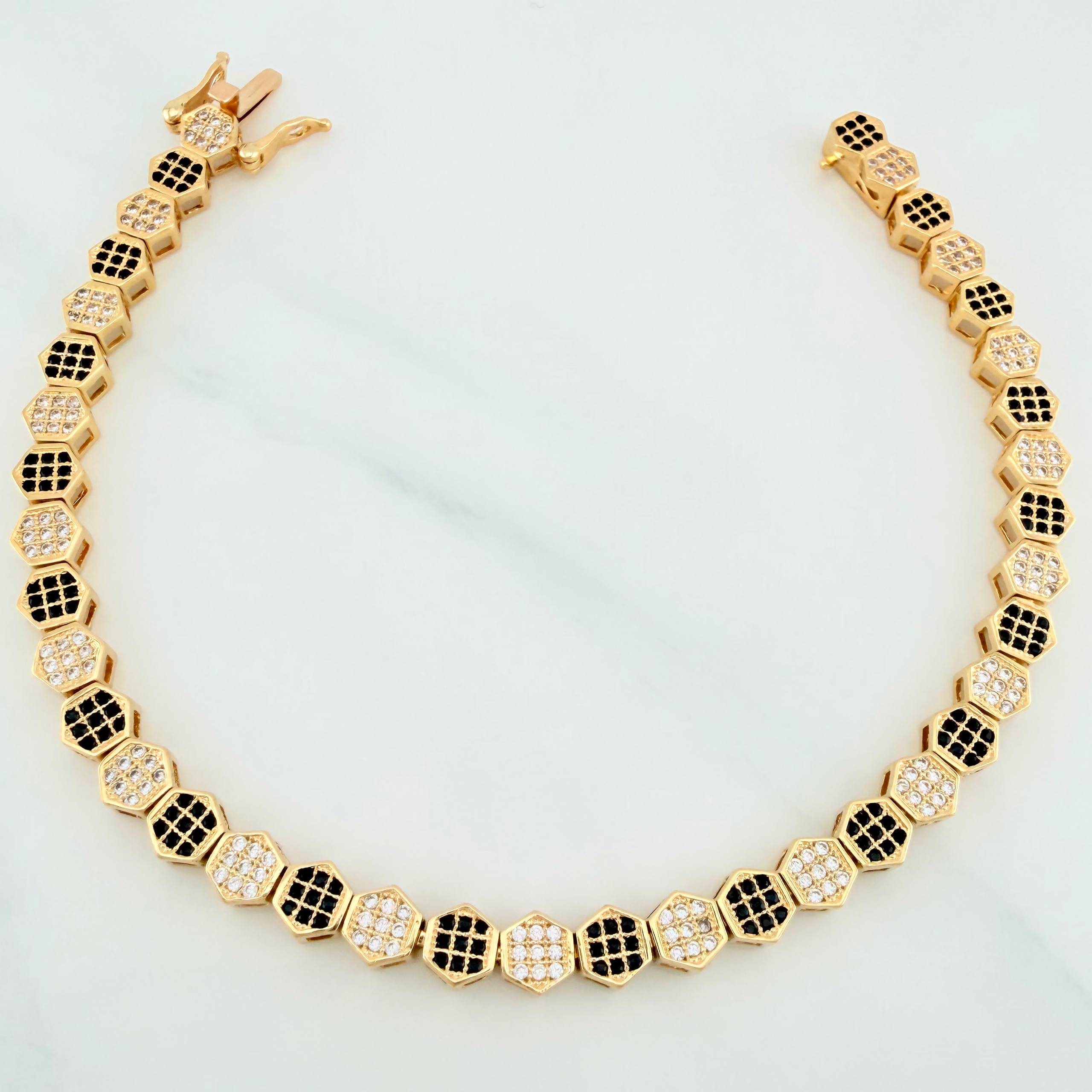 Bracelet Honeycomb 16.45 g / 8 in / 5.4 mm Yellow Gold 18K