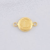 Charm Circle Letter L 0.4g / 1/2 in Yellow Gold 18K