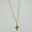 Set Cadena Lazo + Dije Cruz / 1,6 gr / 20 in Oro Amarillo 18K
