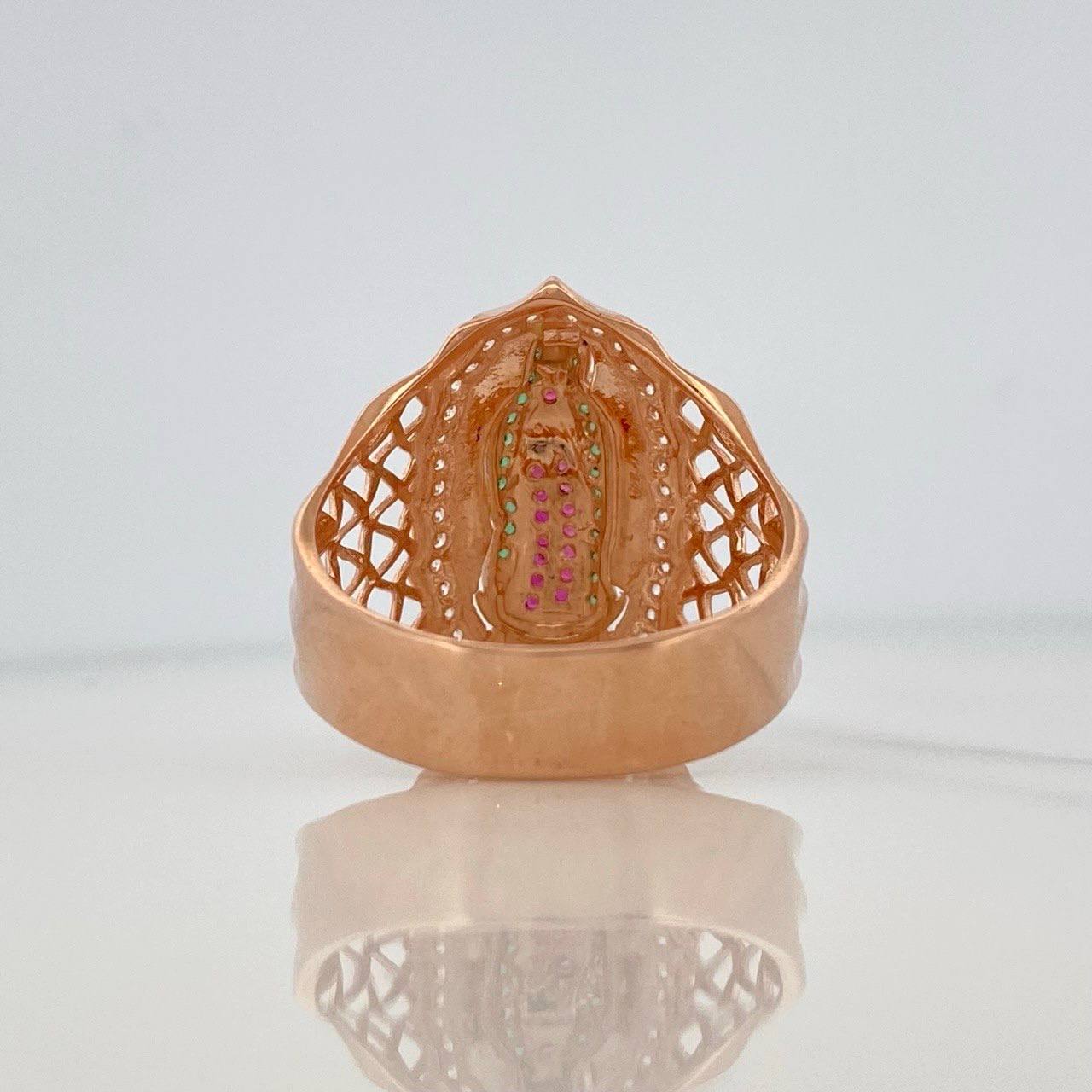 Anillo Virgen De Guadalupe 5.5 g / T9 1/4 Oro Rosa 18K