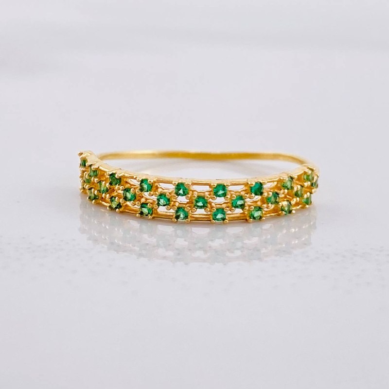 Three Lane Ring 0.85g / T7 Yellow Gold 18K