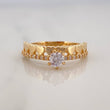 Solitaire Ring Heart Channel 2.45 g / T6 1/4 Yellow Gold 18K