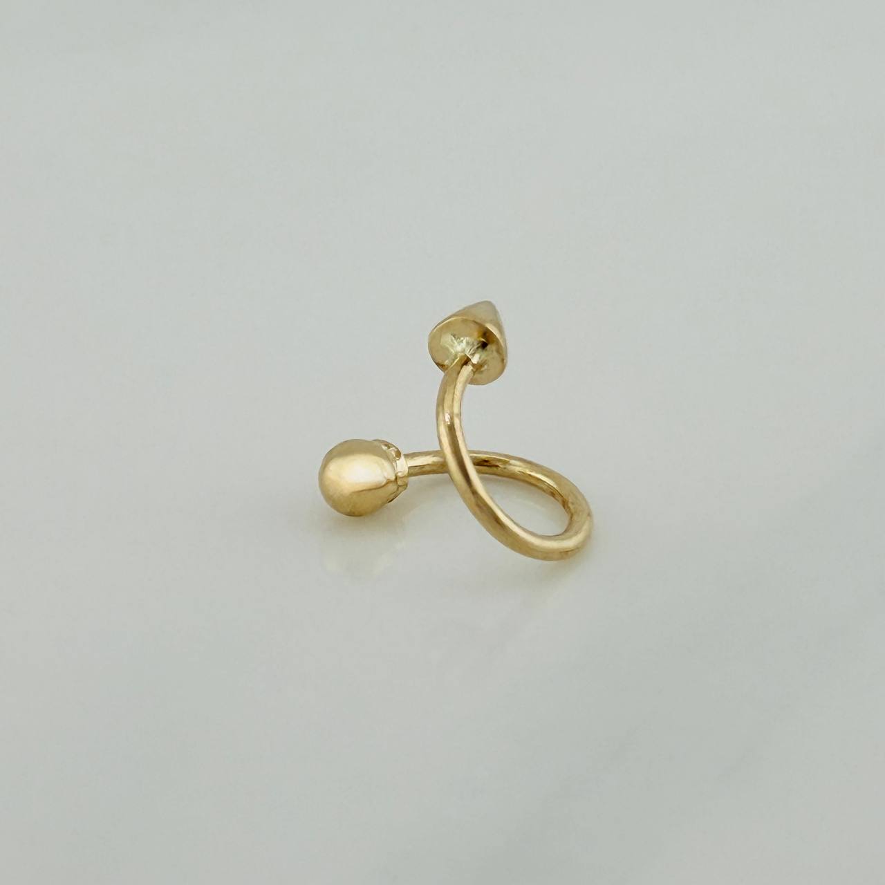 Double Spiral Piercing 0.6 g / 1/2 in 18K Yellow Gold