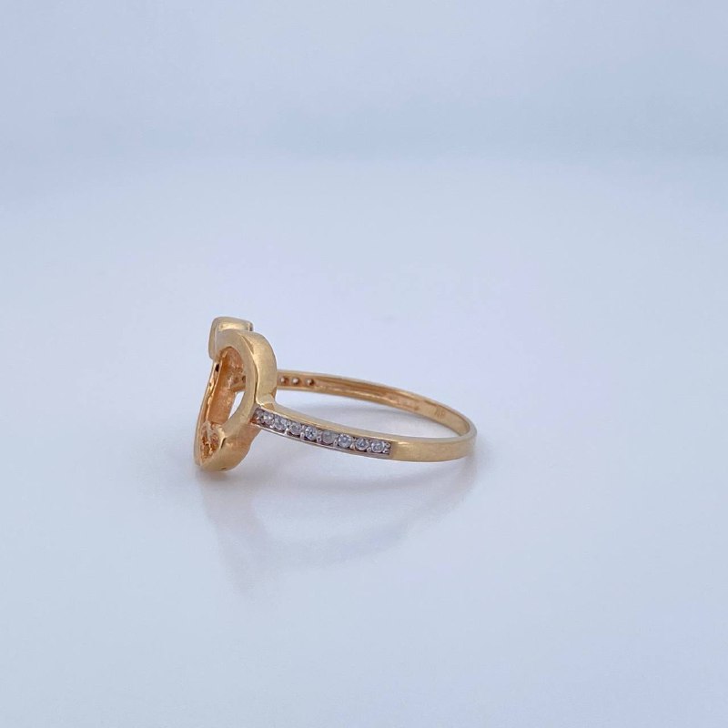 Anillo Triple Corazones 1.8gr / T7 / Oro 18K &