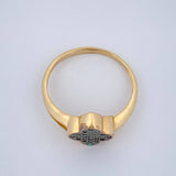 Anillo Trebol Doble Linea 2.65gr / T7 1/2 / Oro Amarillo 18K $