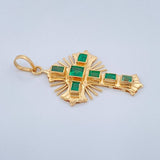 Pendant Flat Aurora Cross 1.8gr / 1 1/4 in / 18K Gold $