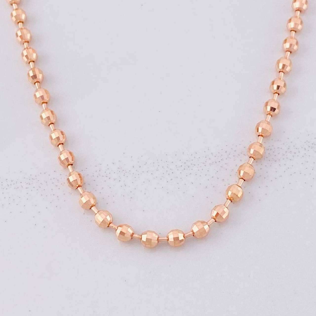 Cadena Militar 14.2g / 24 in / 2.9mm Oro Rosa 18K