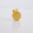 Dije Circulo Letra W 0.6g / 3/4 in Oro Amarillo 18K
