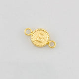 Charm Circle Letter B 0.45g / 1/2 in Yellow Gold 18K