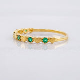 Intercalated Heart Ring 1.4g / T8 1/4 Yellow Gold 18K