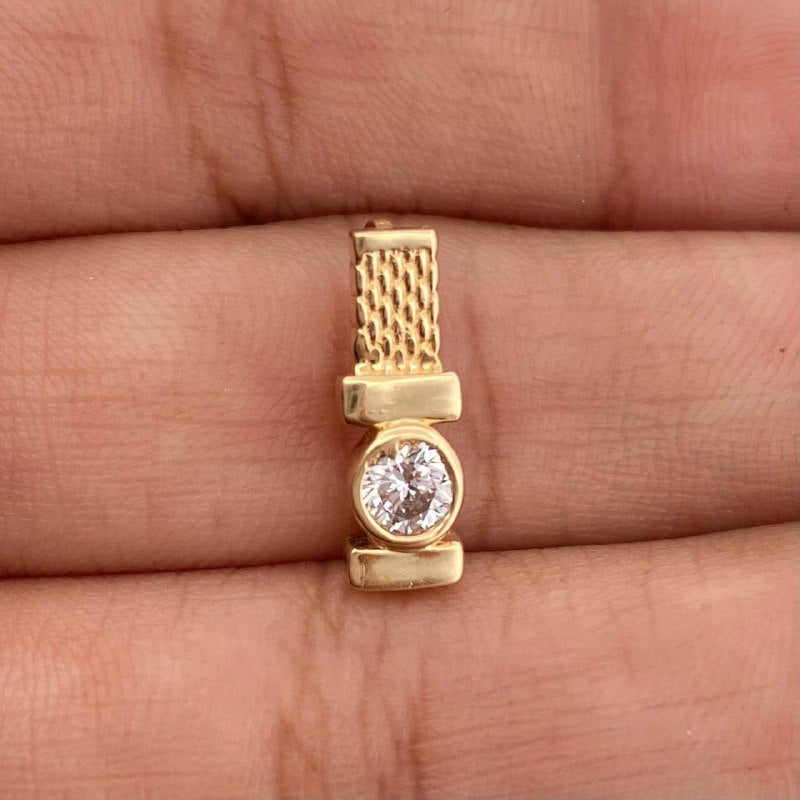 Dije Amuleto Malla 1.35gr / 1/2 in / Oro Amarillo 18K &