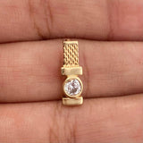 Dije Amuleto Malla 1.35gr / 1/2 in / Oro Amarillo 18K &