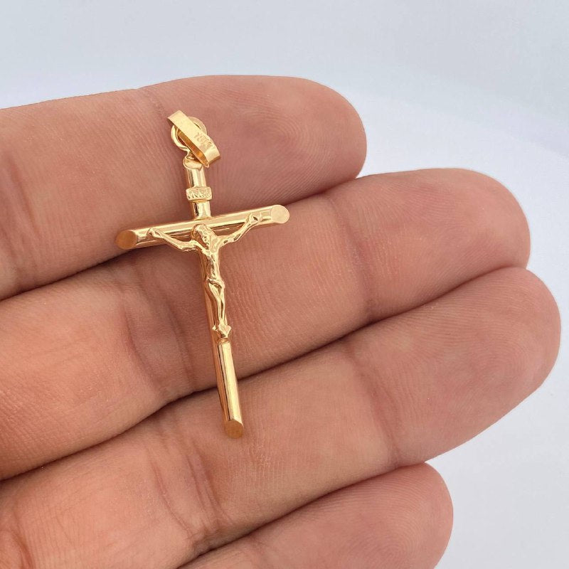 Dije Cruz Cristo 2.1gr / 1 3/4 in / Oro Amarillo 18K &