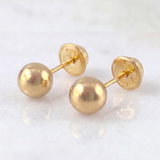 Topos Bola Lisa 0.95 g / in / 8 mm Oro Amarillo 18K