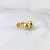 Topos Bola Lisa 0.95 g / in / 8 mm Oro Amarillo 18K