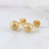 Topos Bola Diamantada 1.1 g / in / 8 mm Oro Amarillo 18K
