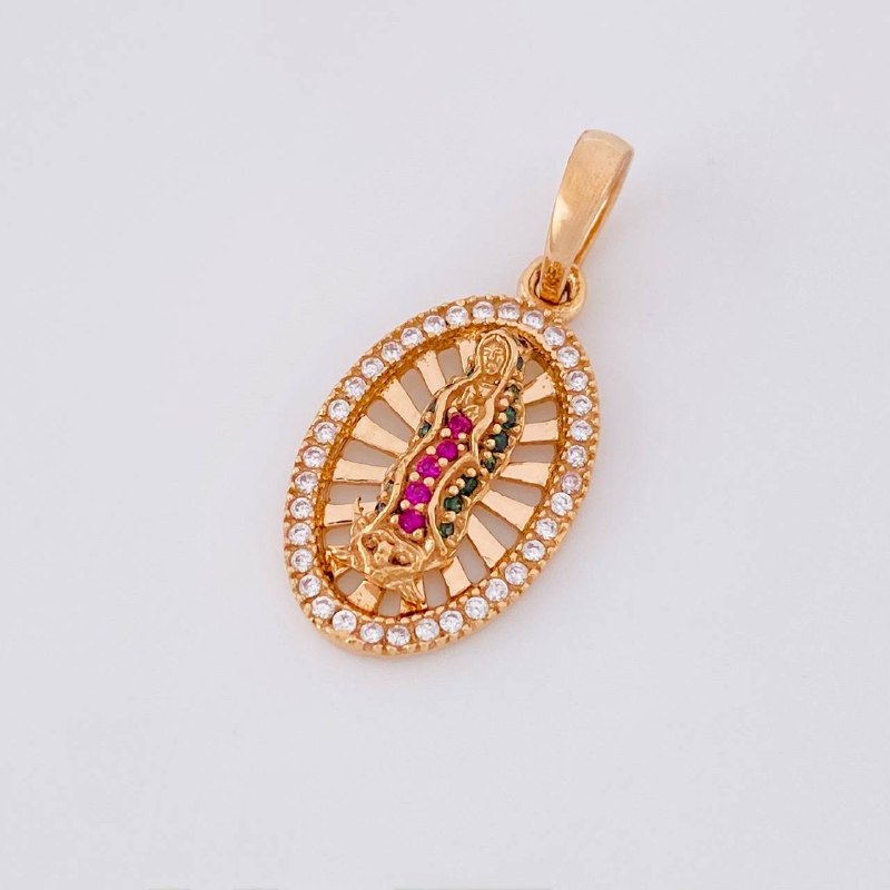 Dije Virgen De Guadalupe 2.4g / 1 in Oro Rosa 18K