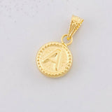 Dije Circulo Letra A 0.4g / 1/2 in Oro Amarillo 18K