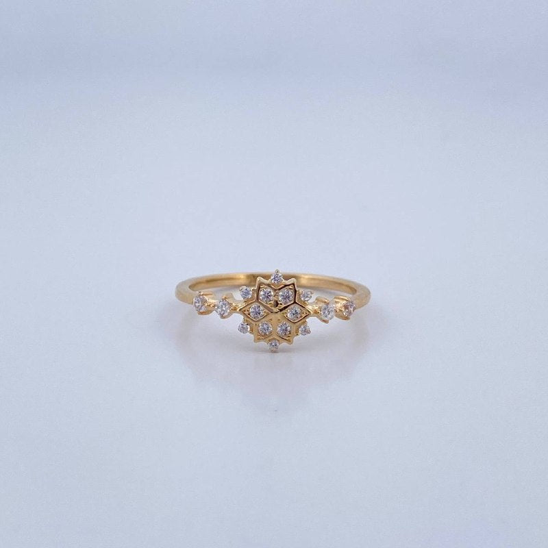 Anillo Copo De Nieve 1.55gr / T4 3/4 / Oro 18K &