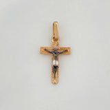 Dije Cruz Cristo Milagroso De Buga 0.85 g / 1 in Tres Oros 18K