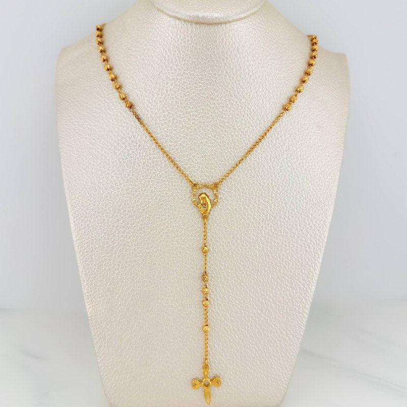 Miraculous Virgin Rosary 8.1 g / 23 1/2 in / 3 mm 18K Yellow Gold