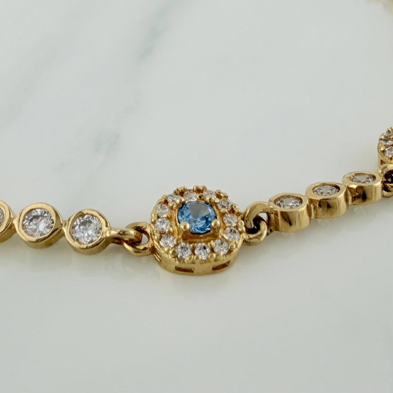 Pulso Tennis Halo 10.9 g / 7 3/4 in Oro Amarillo 18K